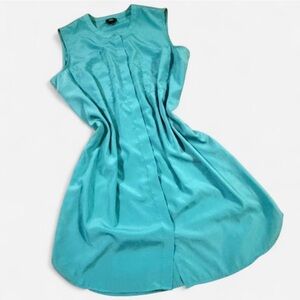 Mossimo Sleeveless Aqua Midi Shirt Dress, Size XL